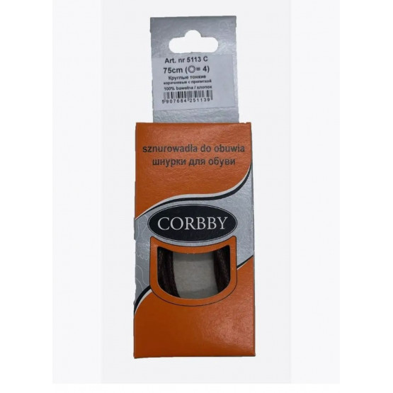 Шнурки CORBBY 75см круглые тонкие