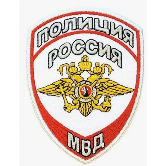 Шеврон Полиция Орел белый н/о