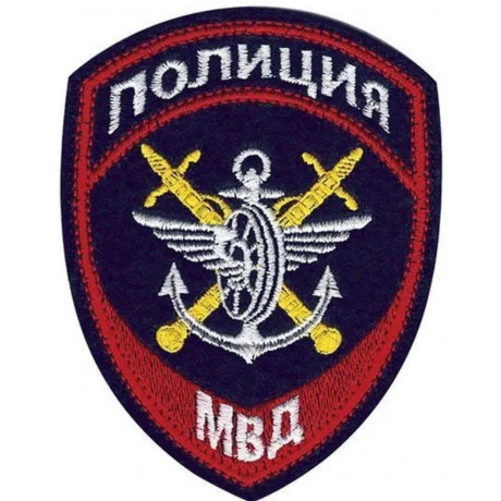 Шеврон Полиция Транспортная синий